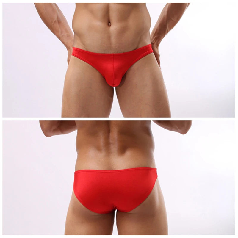Men Briefs Underpants Sexy Underwear Male Bulge Pouch Mens Bikini Low Rise Panties hombre Mini cueca Solid Color