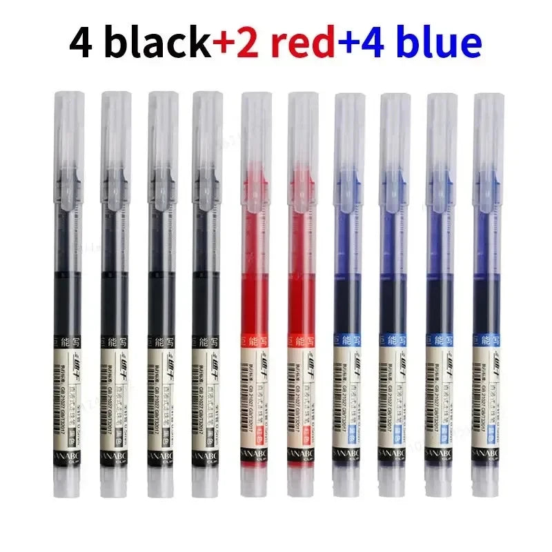 10 Pcs Color Gel pens.Quick Drying Large Capacity,0.5mm, suitable for Students, Note-taking, Marking, Drawing, Bookkeeping.