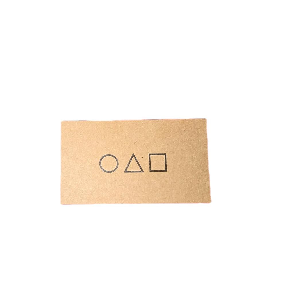 Game Card - Circle, triangle, square. Original Design, Simple Graphics, Ideal for Collectors and Enthusiasts