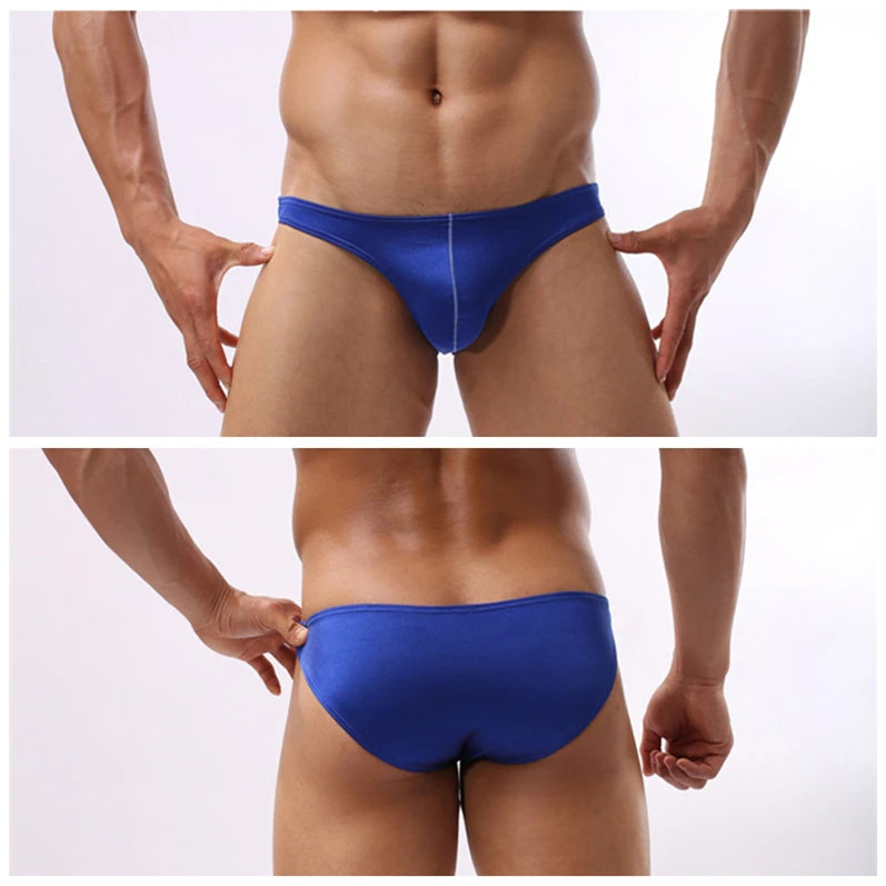 Men Briefs Underpants Sexy Underwear Male Bulge Pouch Mens Bikini Low Rise Panties hombre Mini cueca Solid Color
