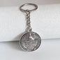 1 Pc Jesus St. Benedict Pendant Keychain Vintage Round Double-Sided Pattern Cross Alloy Key Chain Fashion Keychain Accessories