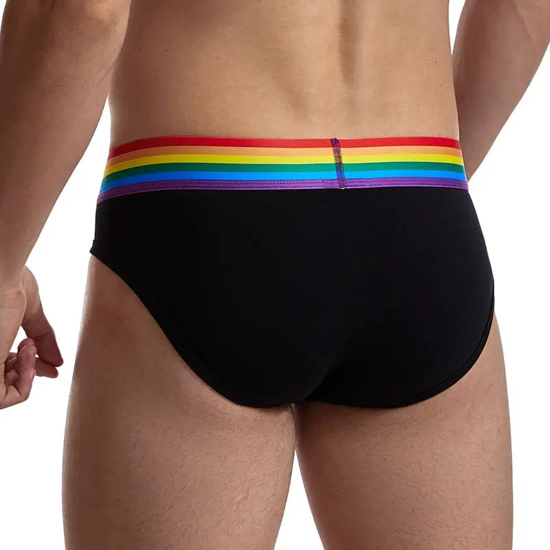 Sexy Men Underwear Breathable Mens Briefs Underpants Modal Comfortable Cueca Gay Calzoncillos Slips Hombre Rainbow Male Panties