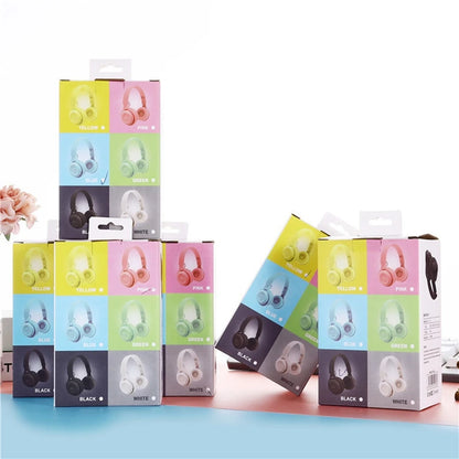 Y08 Wireless Bluetooth Headphone  Macaron Headphones Stereo Headband Gaming Headset with Mic Gamer Girl Gift for Mobile Tablet